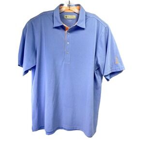 Donald Ross/MCA New York Embroidered Mens Large Blue Golf Polo Shirt (D9)